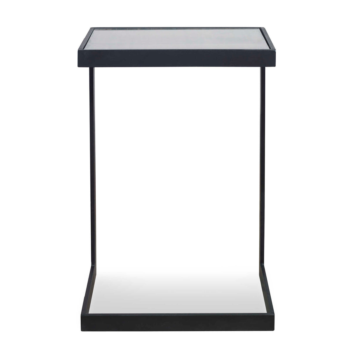 Modern European furniture - Black Iron Framed Accent Table - www.oroa.com