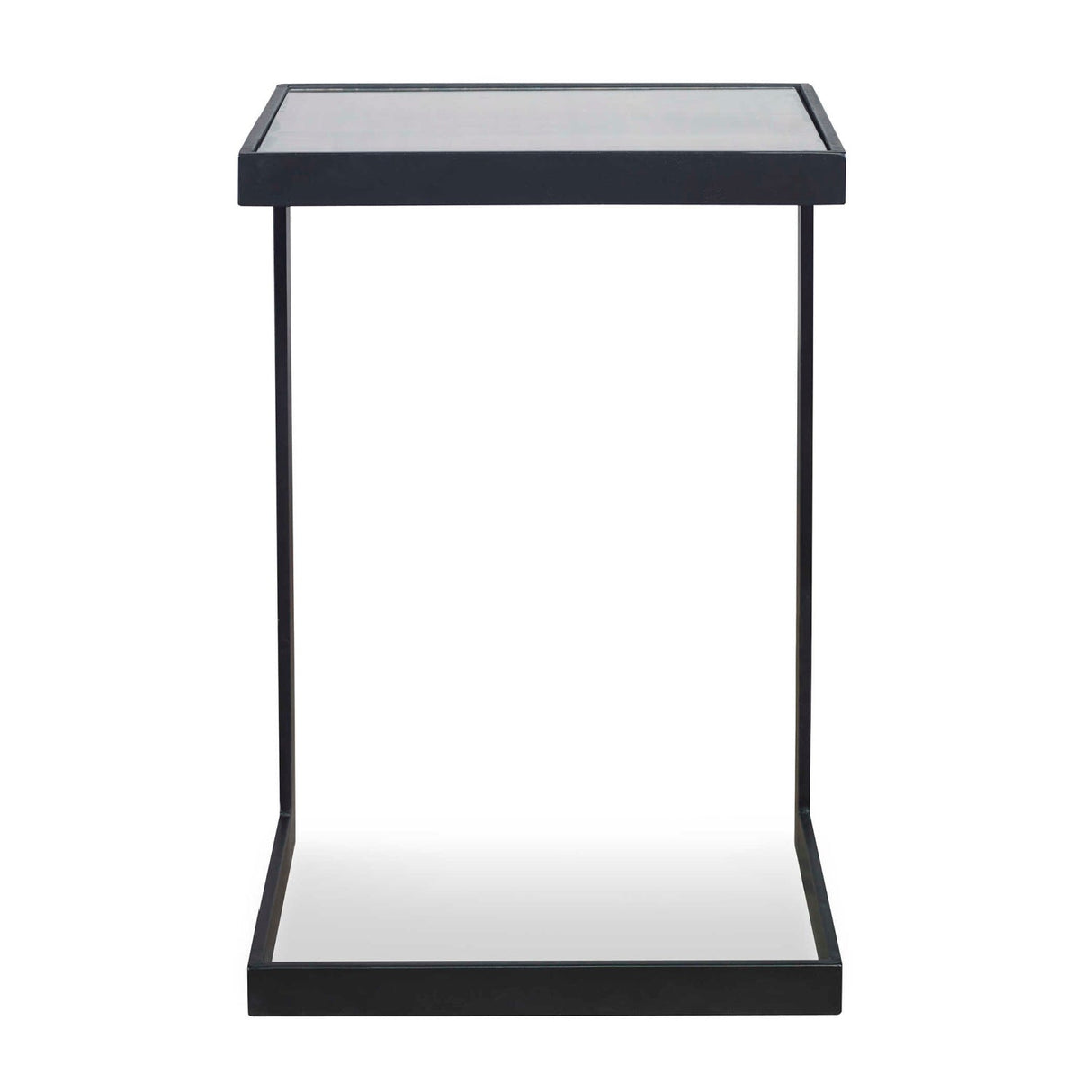 Modern European furniture - Black Iron Framed Accent Table - www.oroa.com