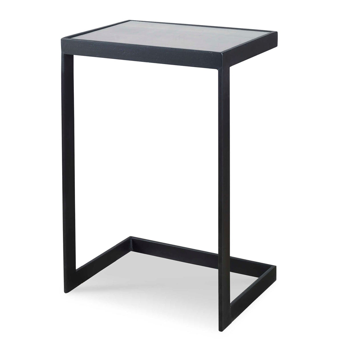 Modern European furniture - Black Iron Framed Accent Table - www.oroa.com