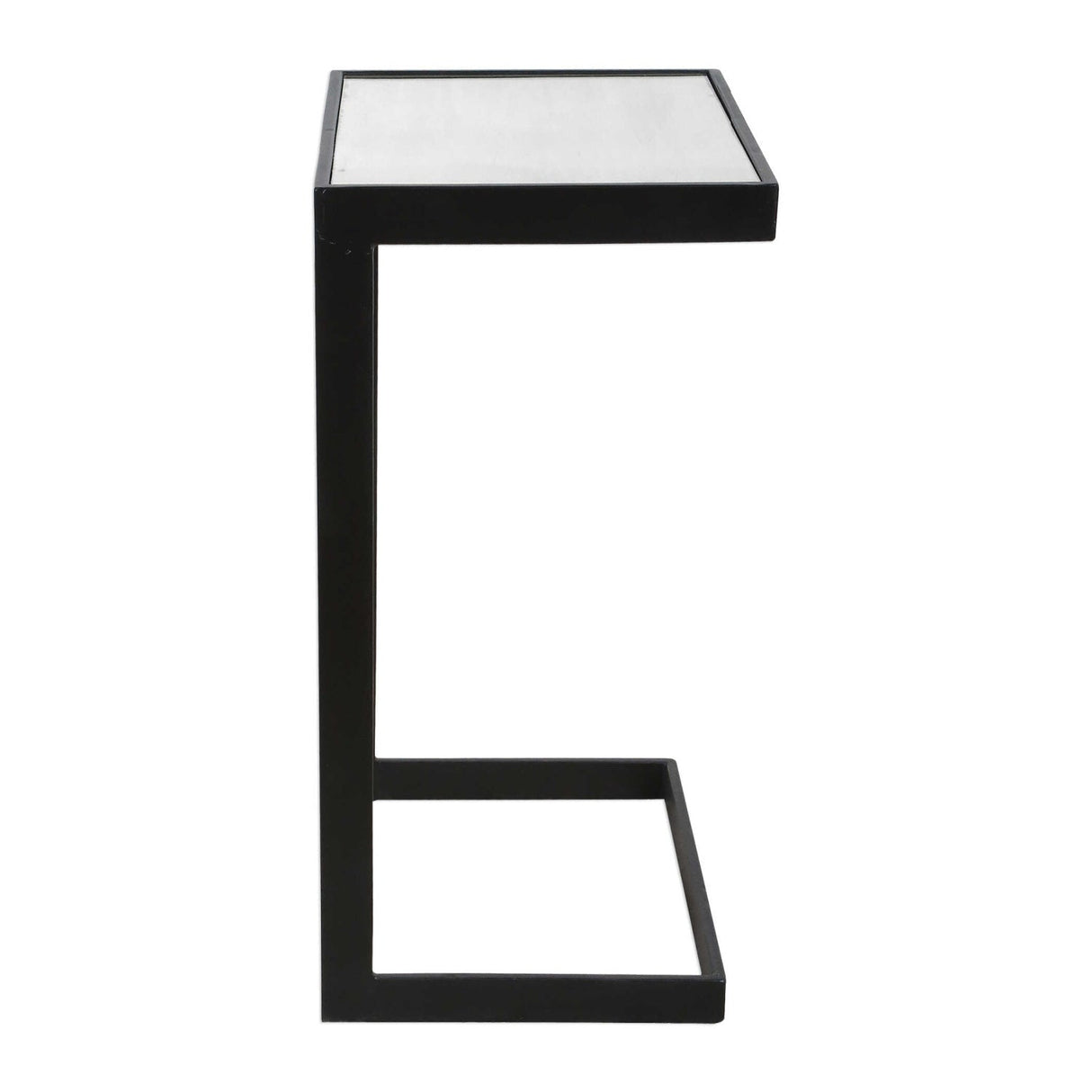 Modern European furniture - Black Iron Framed Accent Table - www.oroa.com
