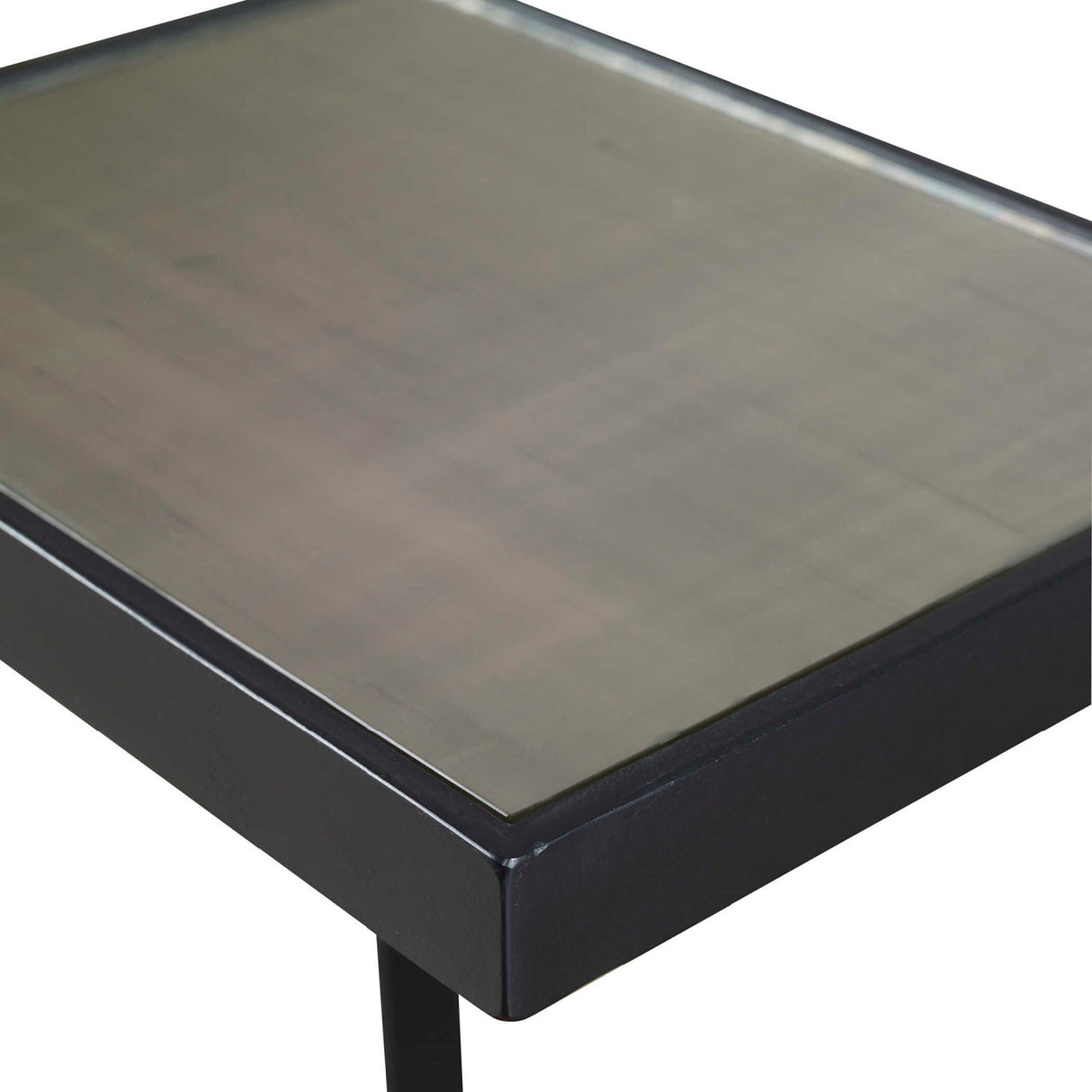 Modern European furniture - Black Iron Framed Accent Table - www.oroa.com