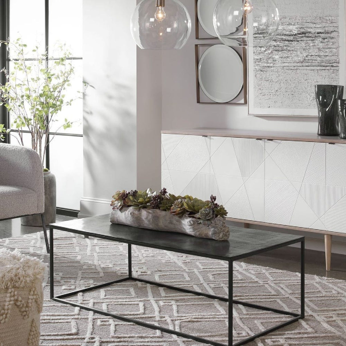 Modern European furniture - Bronze Aluminum Coffee Table - www.oroa.com
