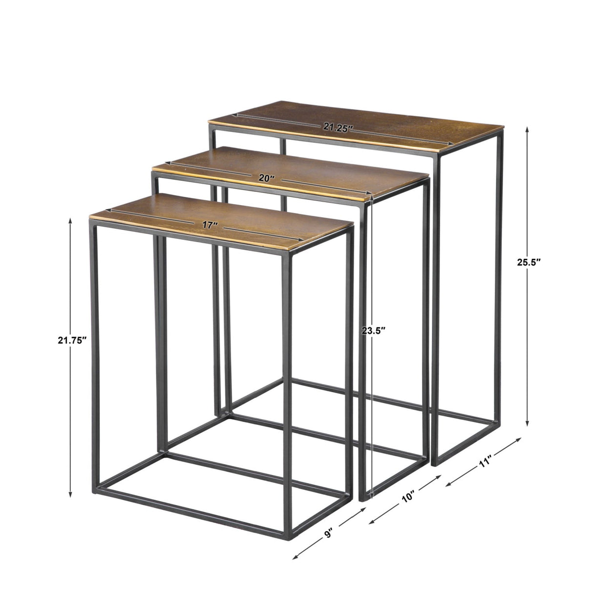 Modern European furniture - Cast Aluminum Nesting Tables (3) - www.oroa.com