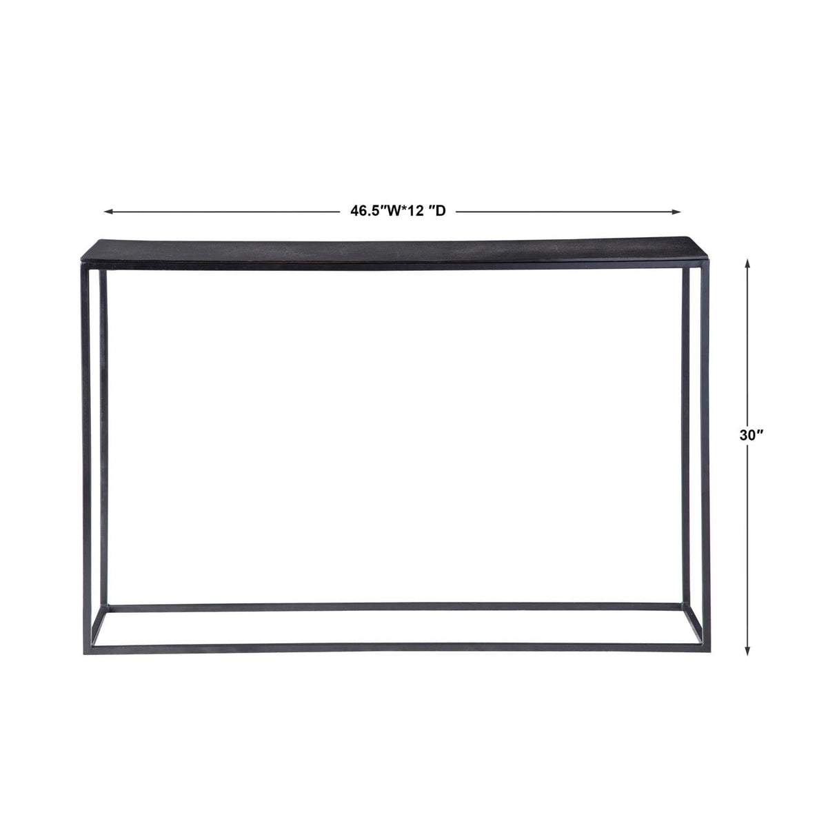 Black Iron Industrial Console Table by Uttermost Coreene, alternate view 5