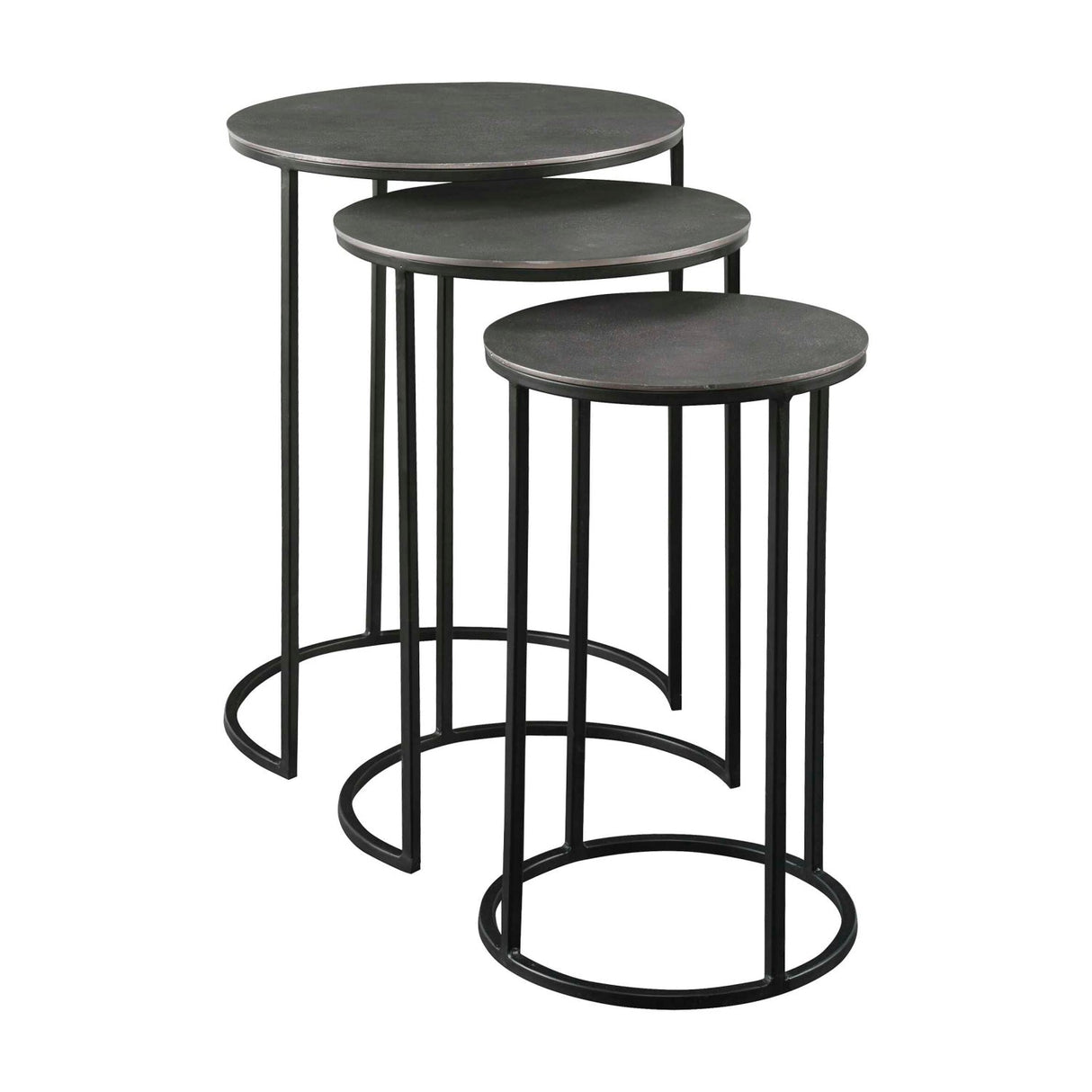 Cast Aluminum Round Nesting Tables (3) by Uttermost Erik, alternate view 3