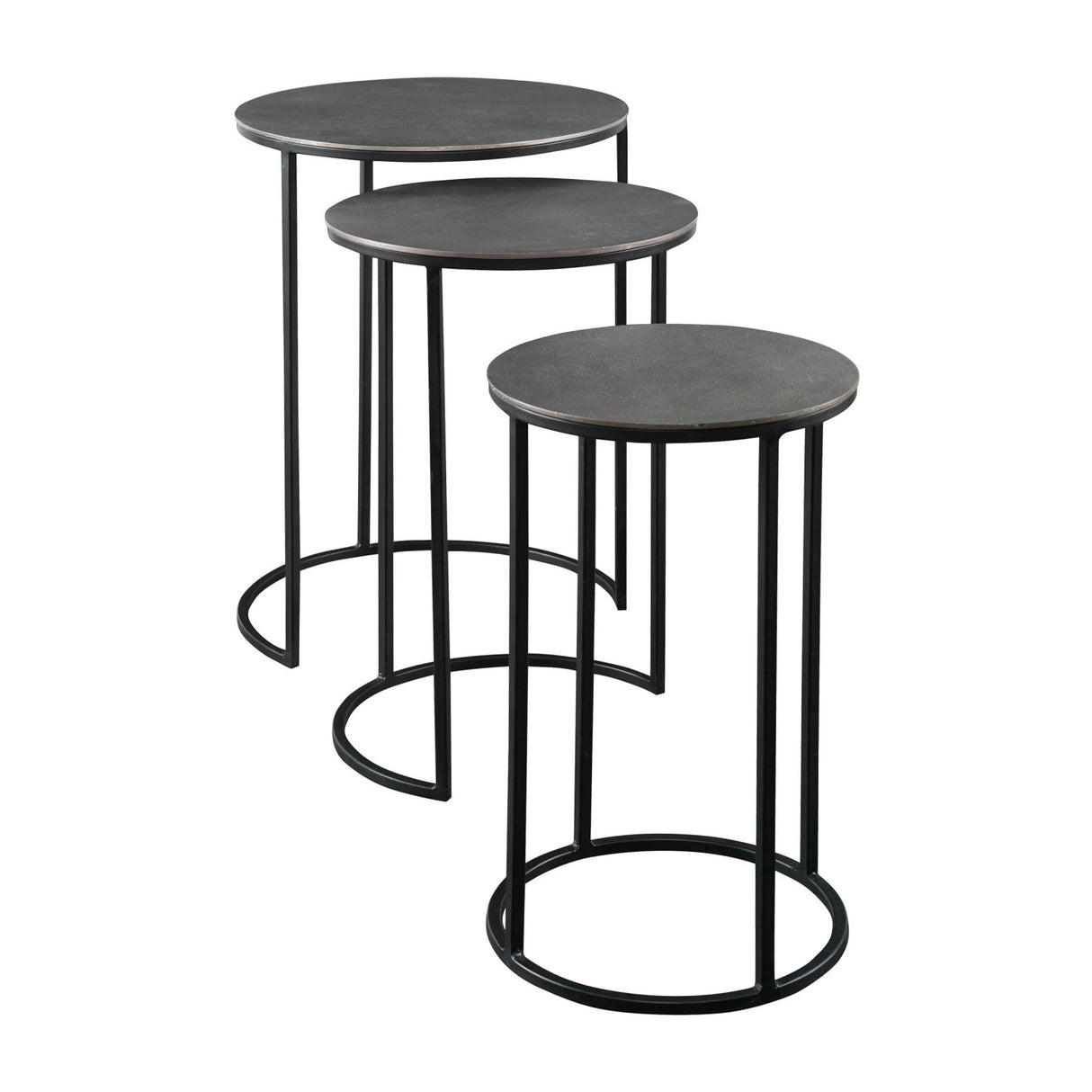 Cast Aluminum Round Nesting Tables (3) | Oroa.com