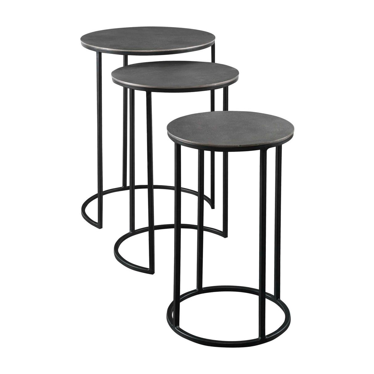 Cast Aluminum Round Nesting Tables (3) by Uttermost Erik, alternate view 4
