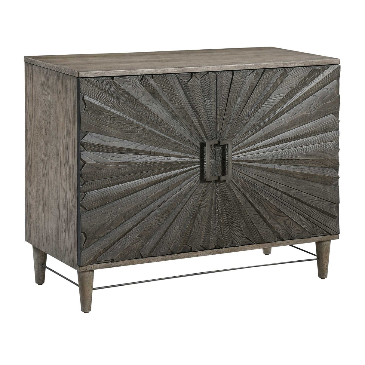 Oak Starburst 2-Door Cabinet by Uttermost Shield, alternate view 3
