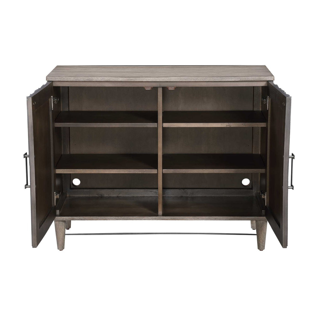 Oak Starburst 2-Door Cabinet by Uttermost Shield, alternate view 4