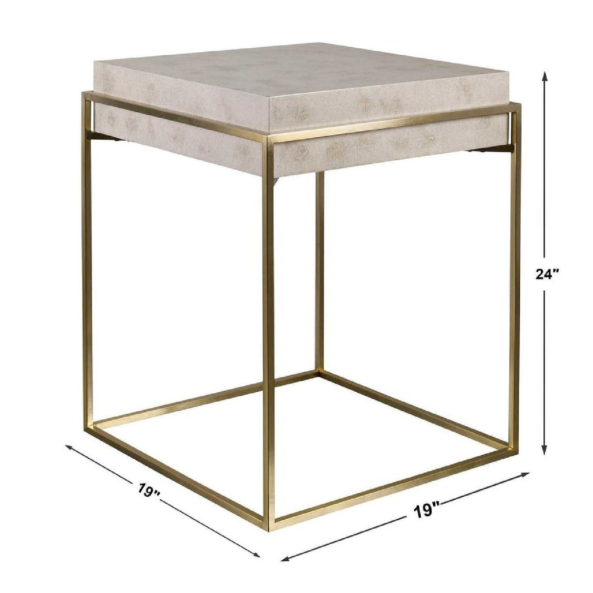 Modern European furniture - White Burl Veneer Accent Table - www.oroa.com