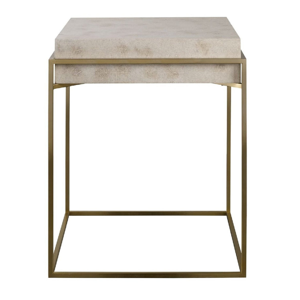 Modern European furniture - White Burl Veneer Accent Table - www.oroa.com