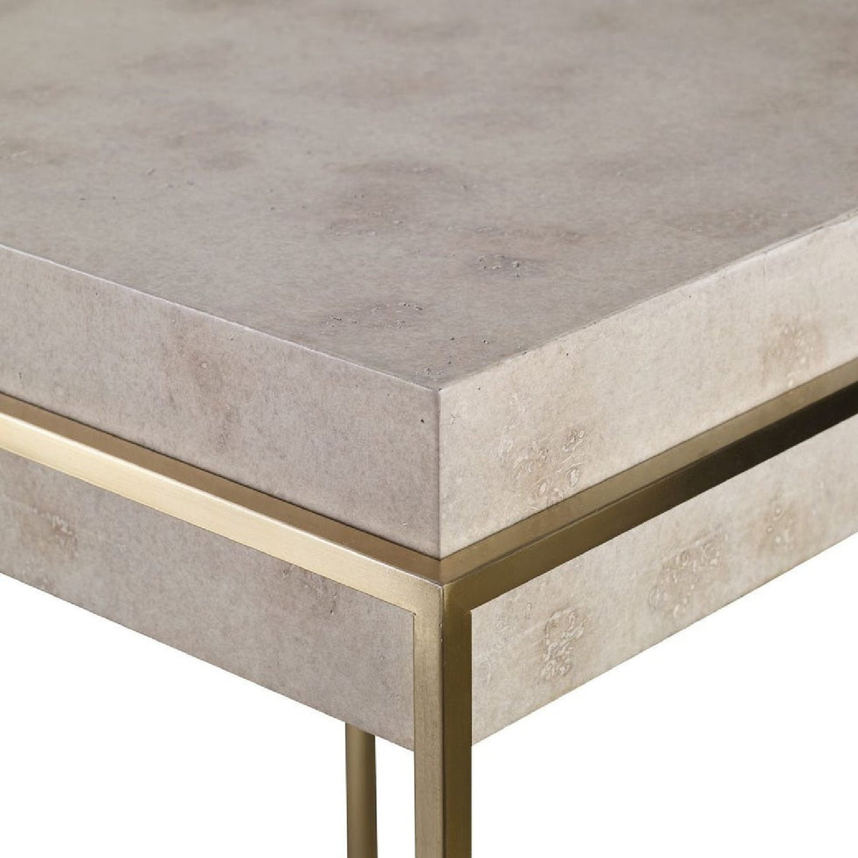 Modern European furniture - White Burl Veneer Accent Table - www.oroa.com