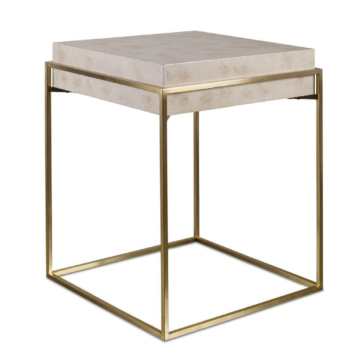 Modern European furniture - White Burl Veneer Accent Table - www.oroa.com
