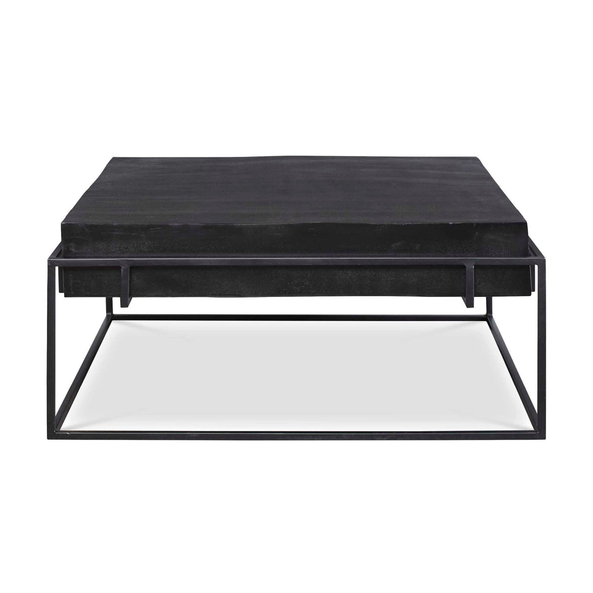 Modern European furniture - Black Aluminum Square Coffee Table - www.oroa.com