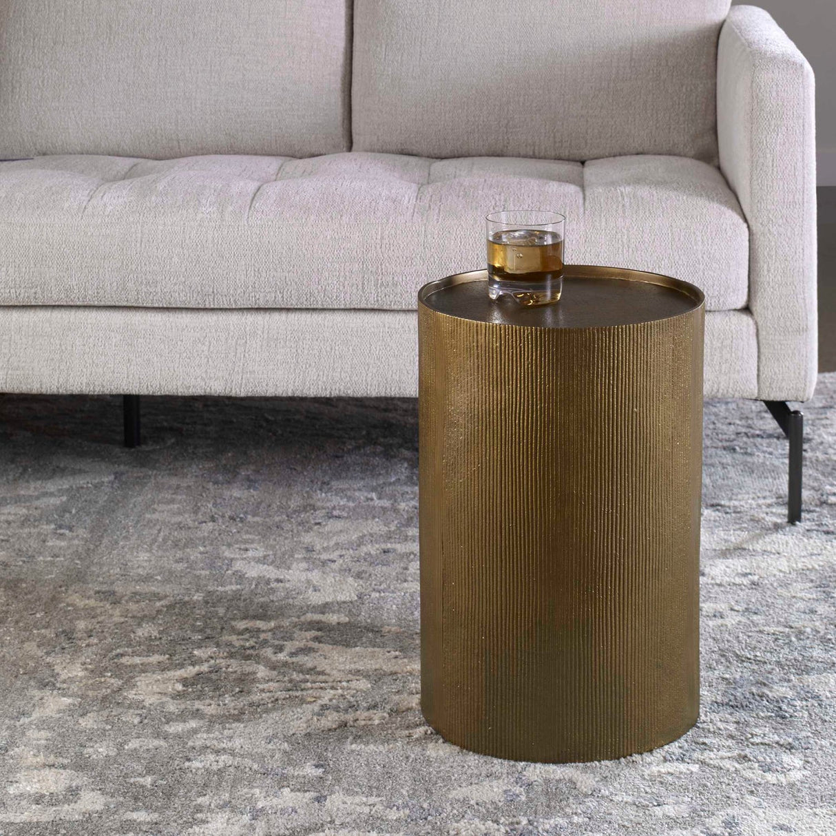 Reeded Gold Accent Table by Uttermost Adrina, alternate view 3