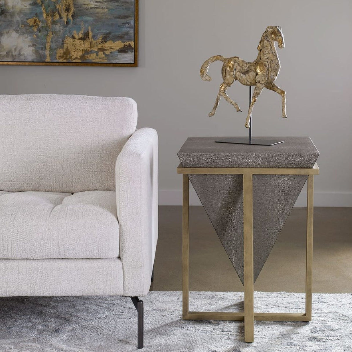 Modern European furniture - Fir Wood Pyramid Side Table - www.oroa.com