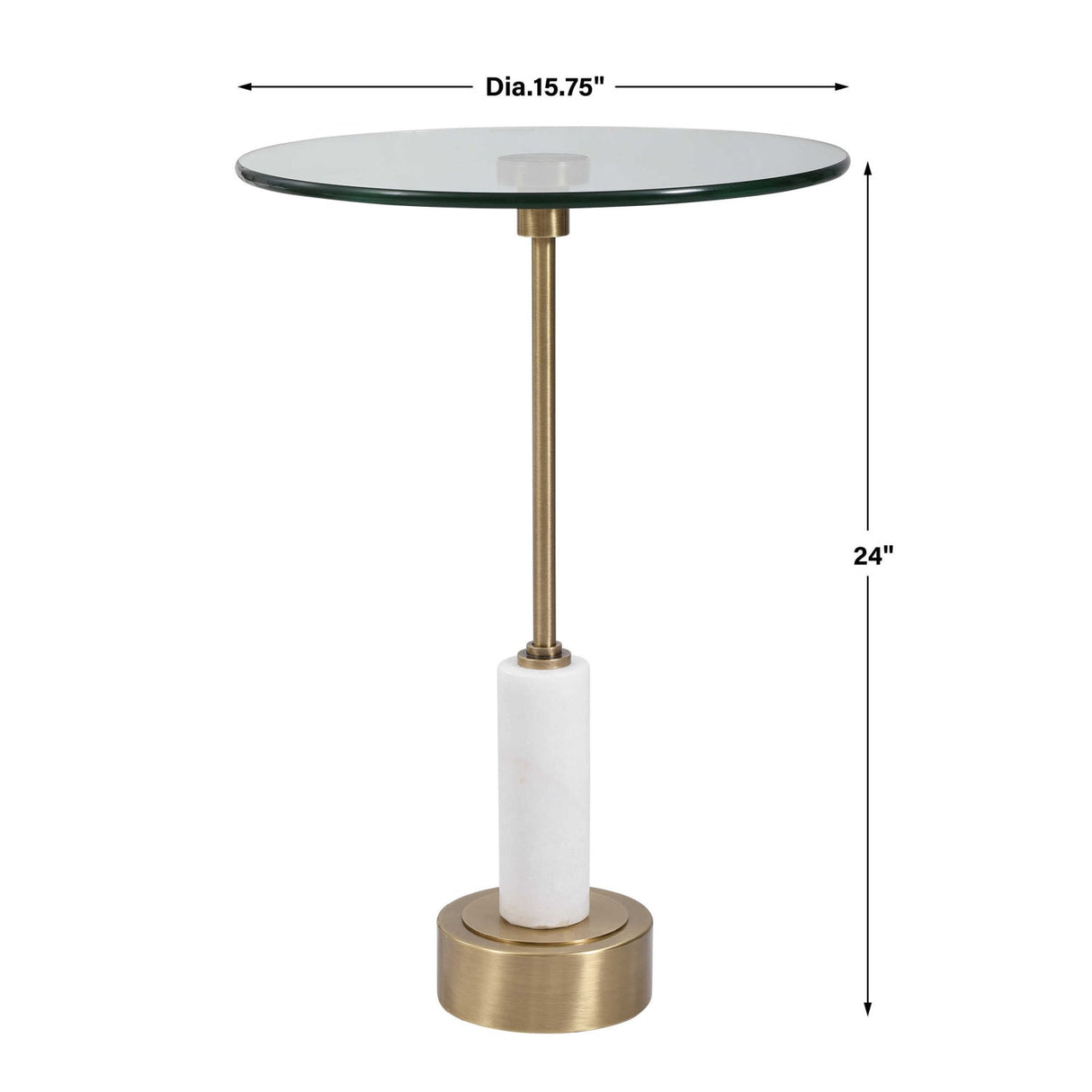 Round Glass Accent Table by Uttermost Portsmouth, alternate view 5