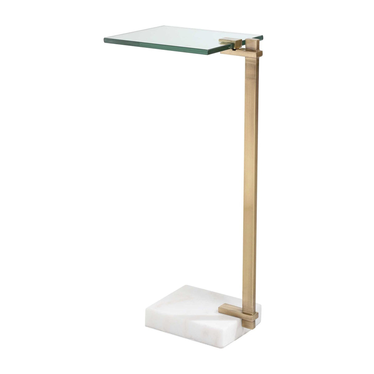 Modern European furniture - White Marble Foot Accent Table - www.oroa.com