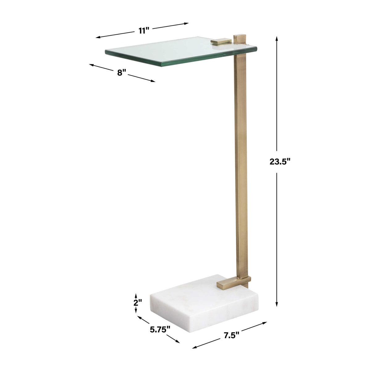 Modern European furniture - White Marble Foot Accent Table - www.oroa.com