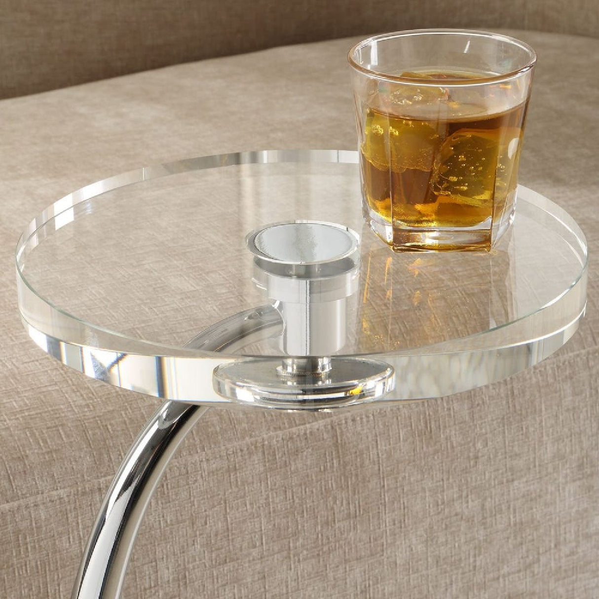 Modern European furniture - Round Crystal Drink Table - www.oroa.com