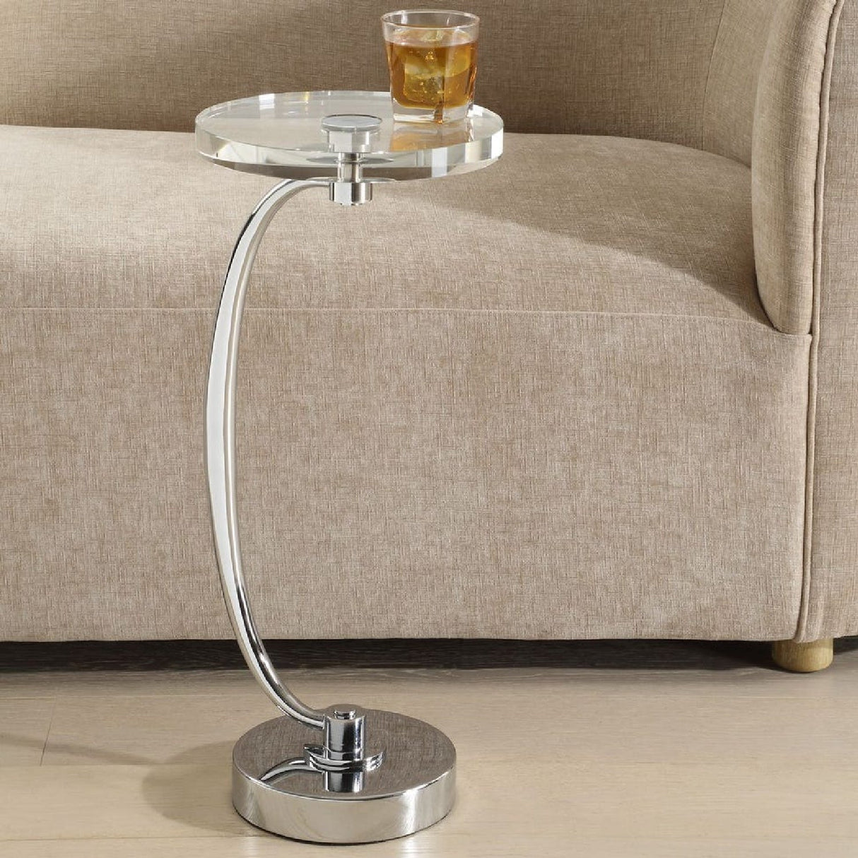 Modern European furniture - Round Crystal Drink Table - www.oroa.com