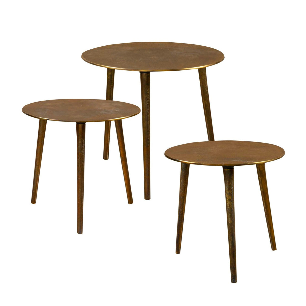Round Antique Gold Coffee Tables (3) by Uttermost Kasai