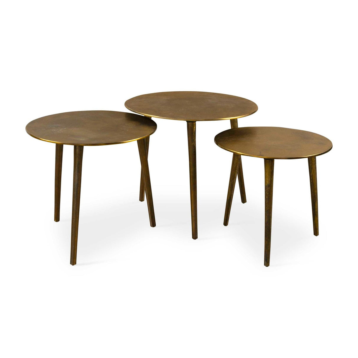 Round Antique Gold Coffee Tables (3) by Uttermost Kasai, alternate view 3