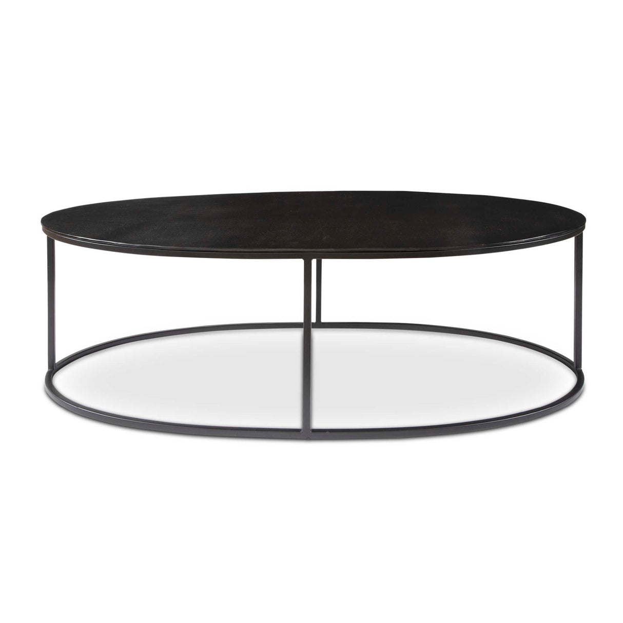 Black Aluminum Oval Coffee Table by Uttermost Coreene