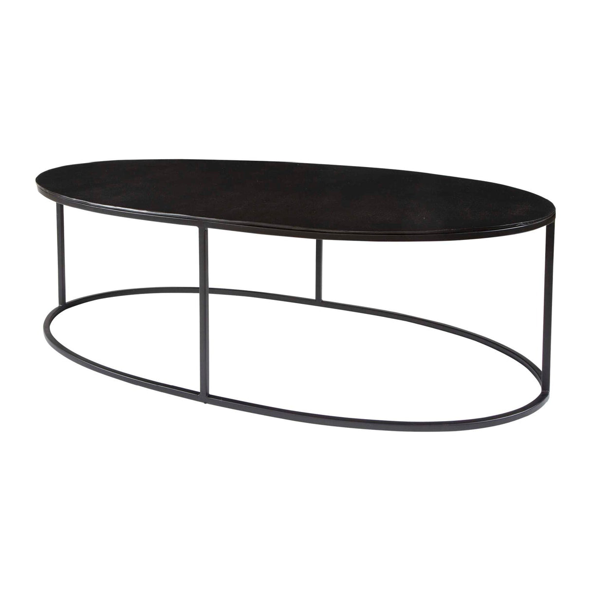 Black Aluminum Oval Coffee Table by Uttermost Coreene, alternate view 3