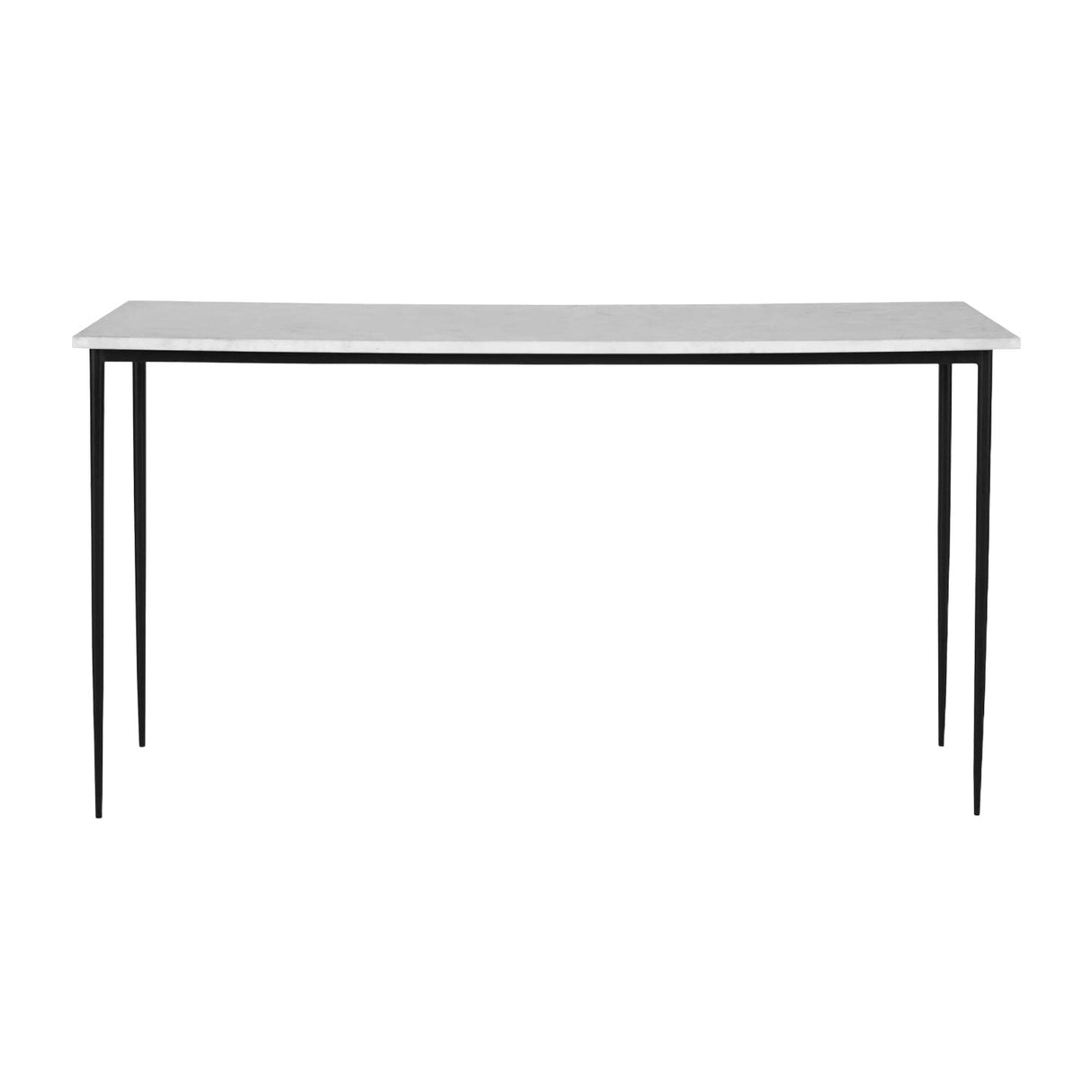 White Marble Top Console Table – Nightfall – front view