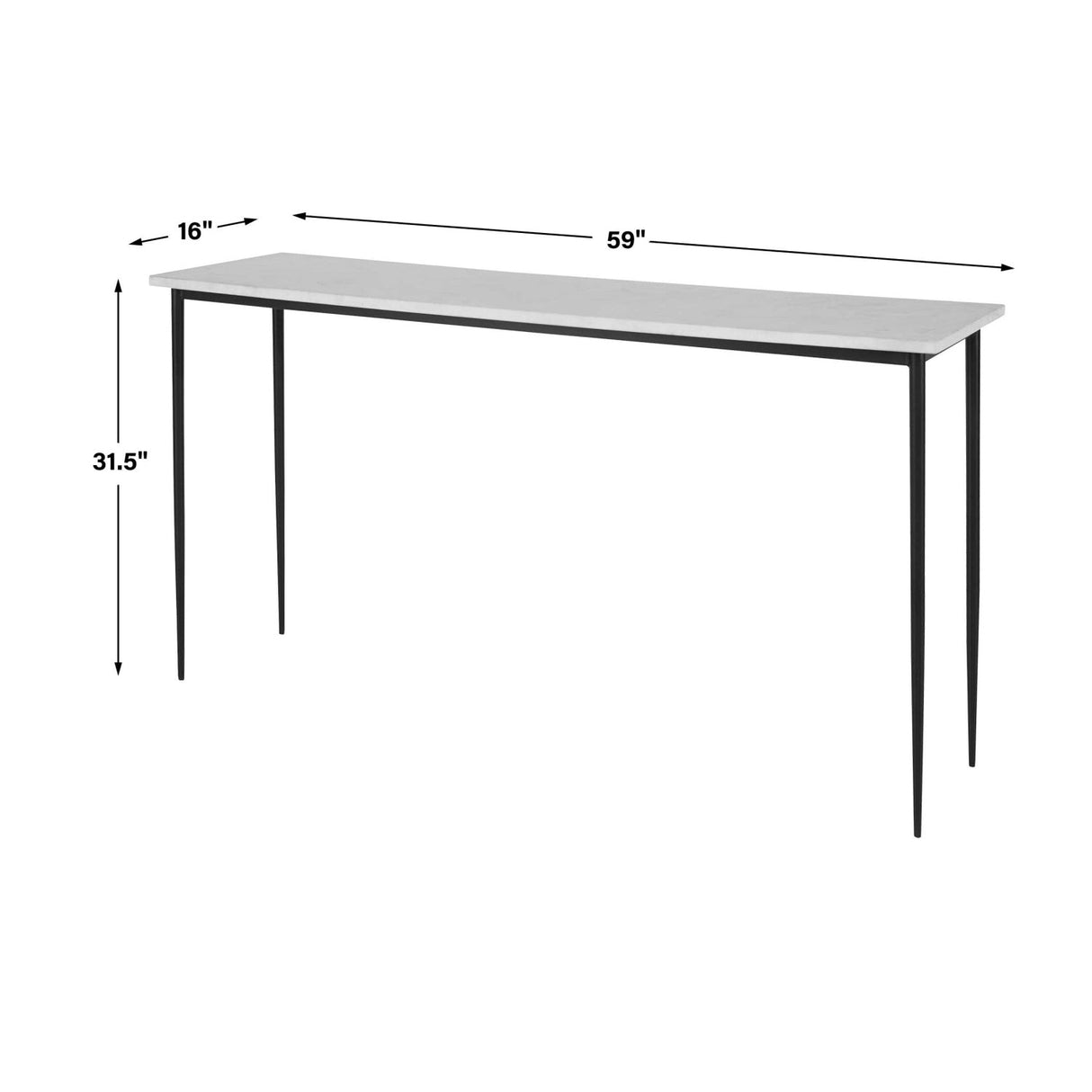 Modern European furniture - White Marble Top Console Table - www.oroa.com
