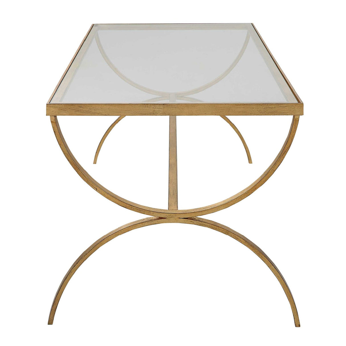 Tempered Glass Top Coffee Table by Uttermost Crescent, alternate view 4