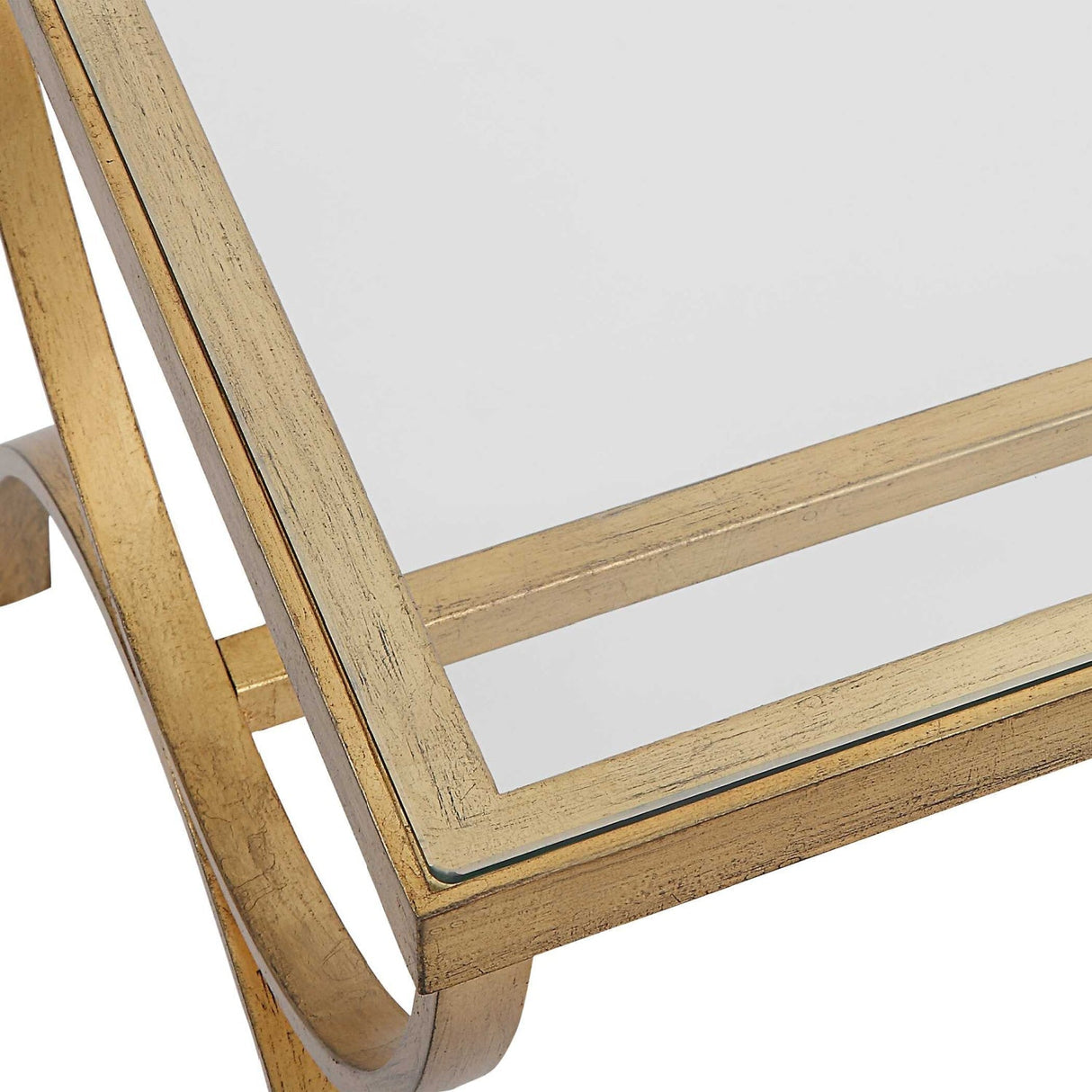 Tempered Glass Top Coffee Table by Uttermost Crescent, alternate view 6
