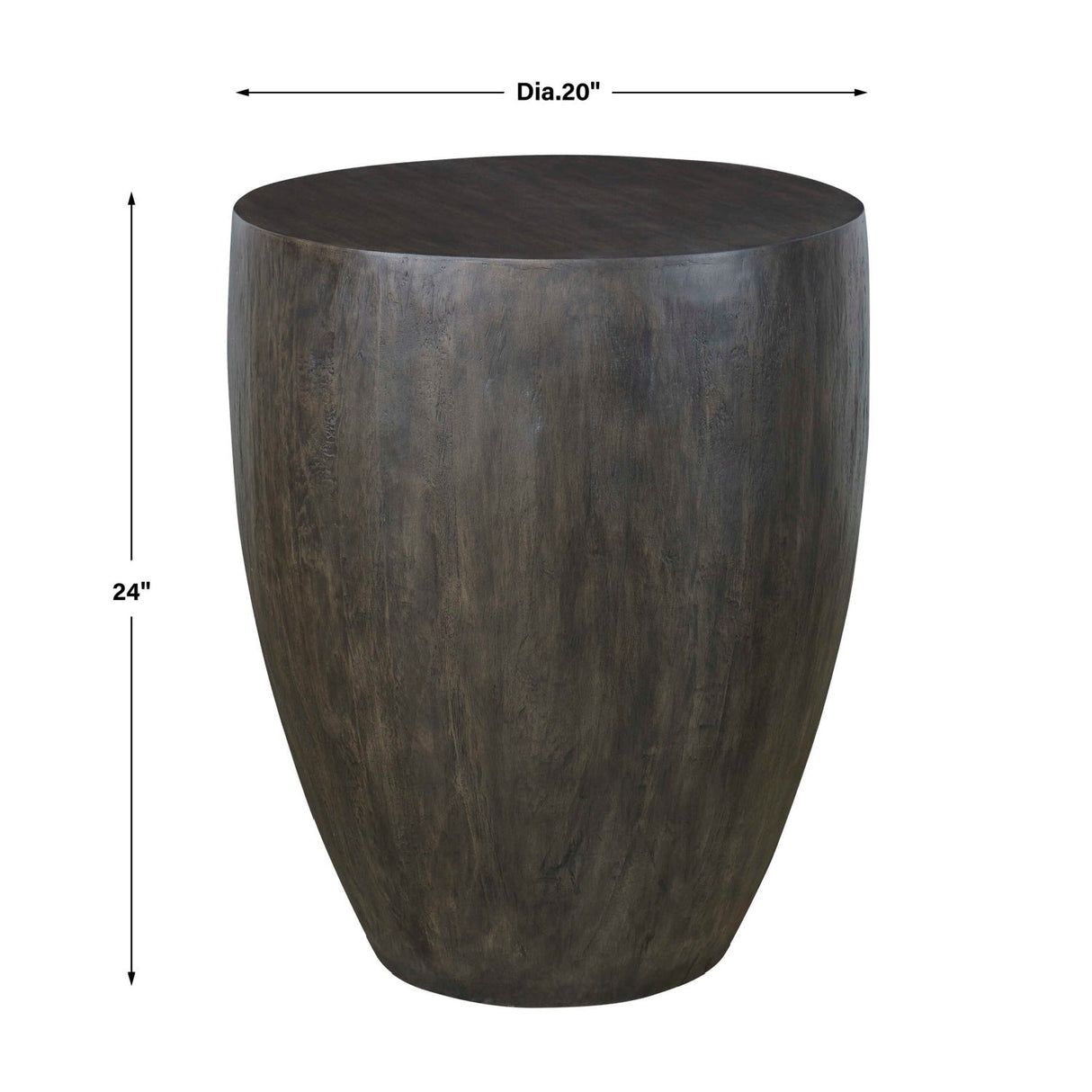 Walnut Finished Round End Table by Uttermost Lark, alternate view 4