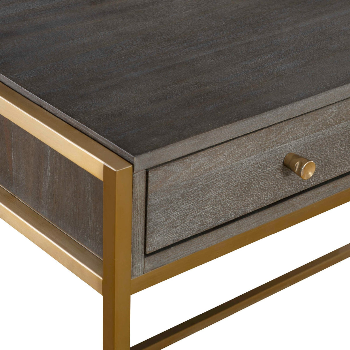 Modern European furniture - Dark Acacia 2-Drawer Writing Desk - www.oroa.com