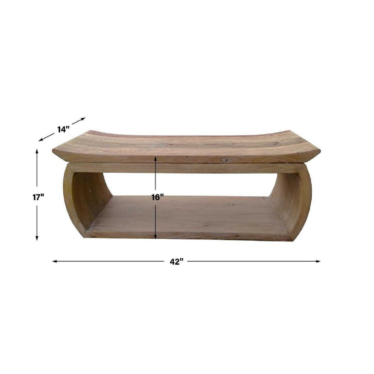 Modern European furniture - Elm Wood Accent Bench - www.oroa.com