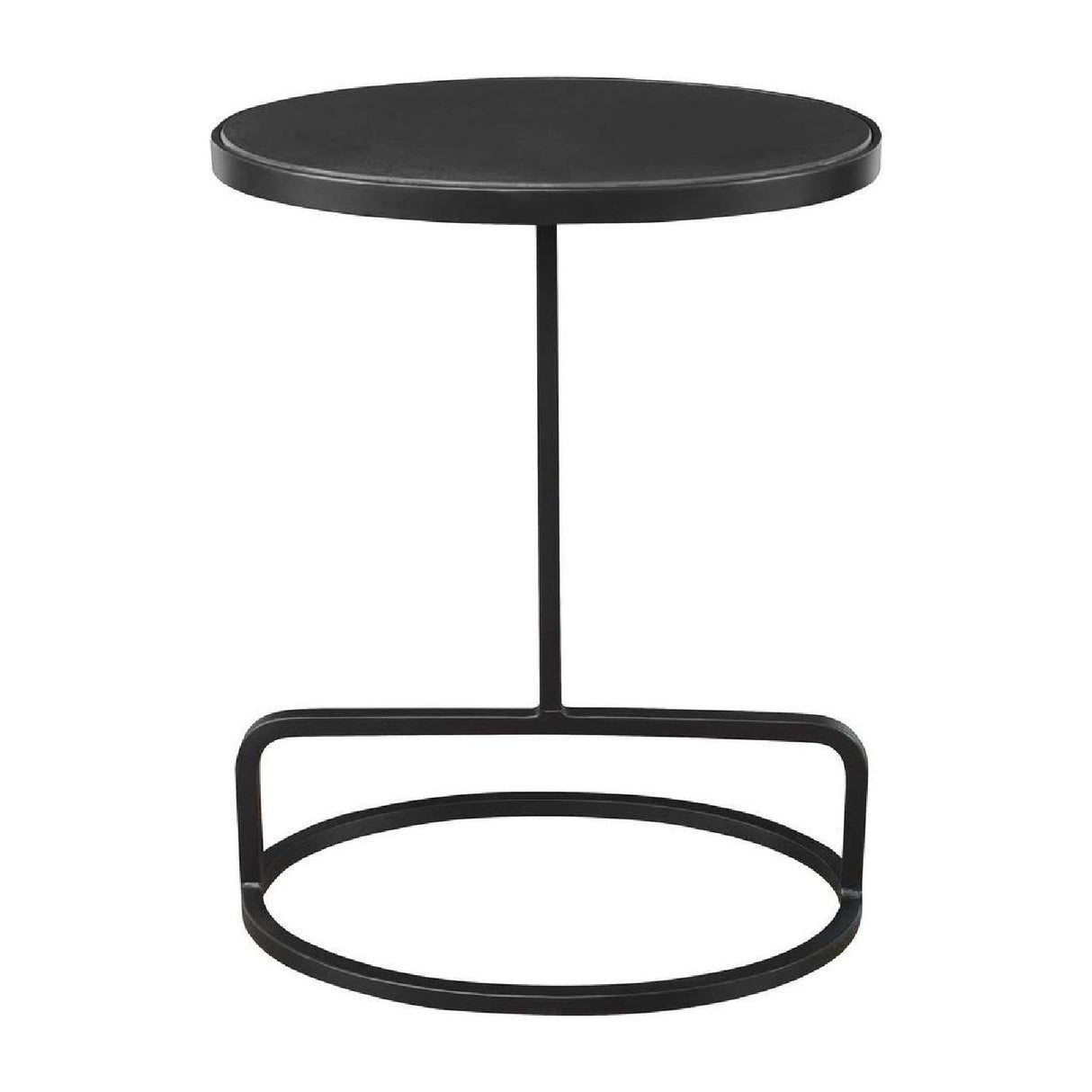Modern European furniture - Iron Base Oval Accent Table - www.oroa.com