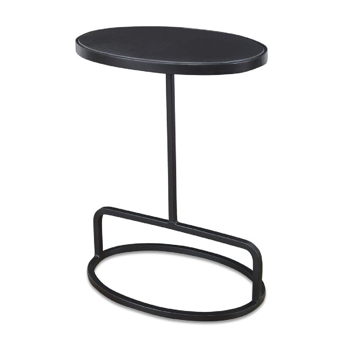 Modern European furniture - Iron Base Oval Accent Table - www.oroa.com