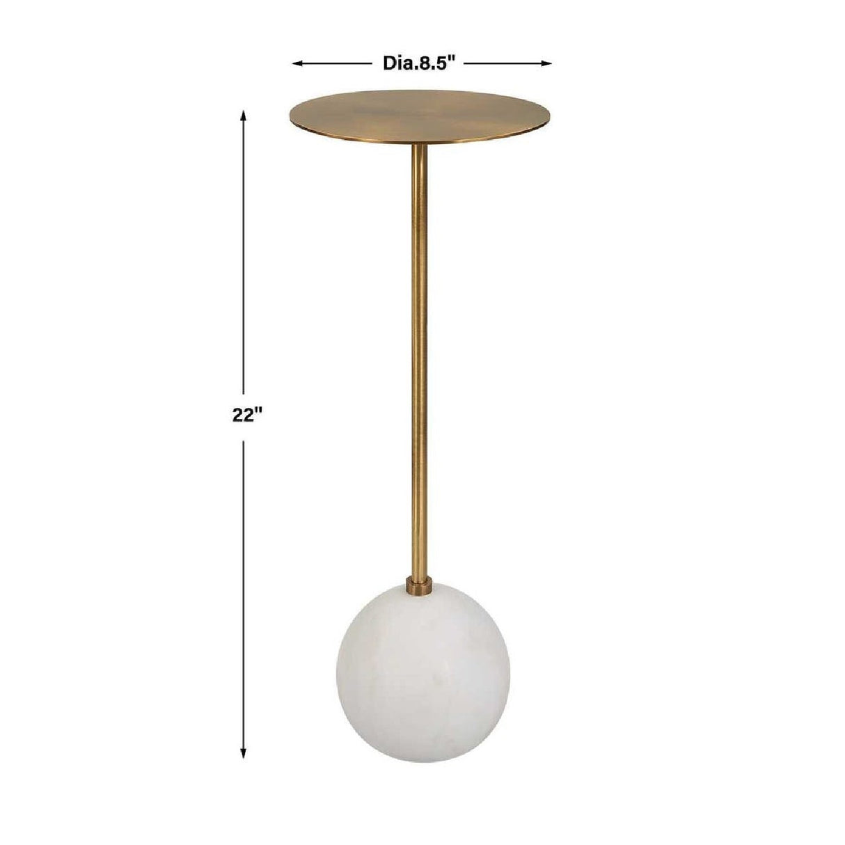 Modern European furniture - Gold Pedestal Drink Table - www.oroa.com