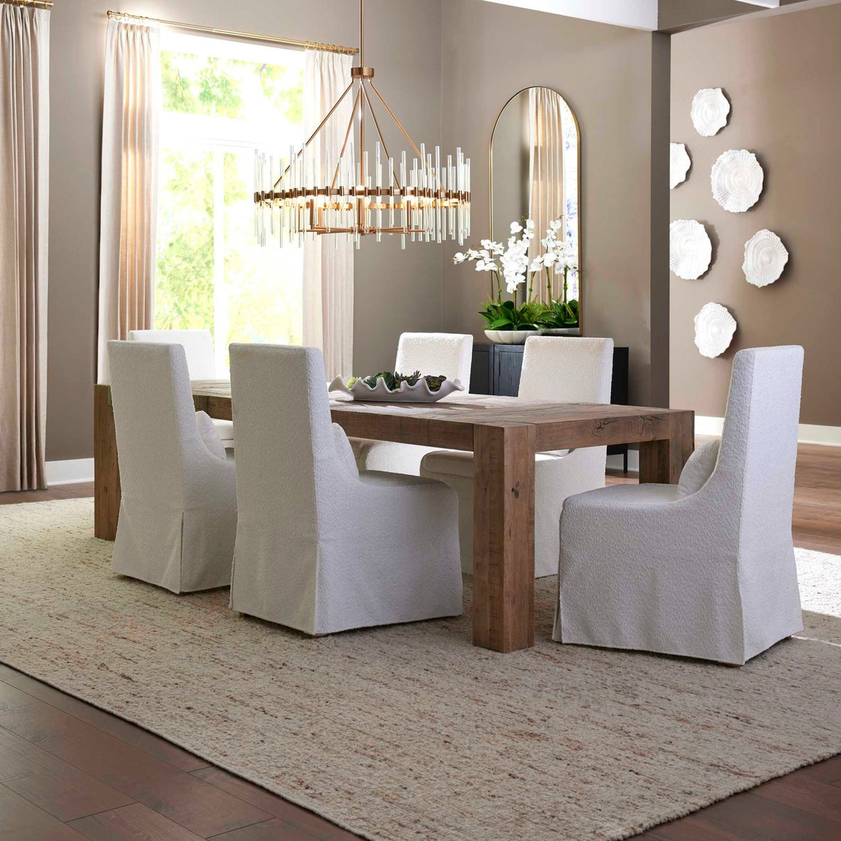 Natural Wood Dining Table Table by Uttermost Aldan, alternate view 2