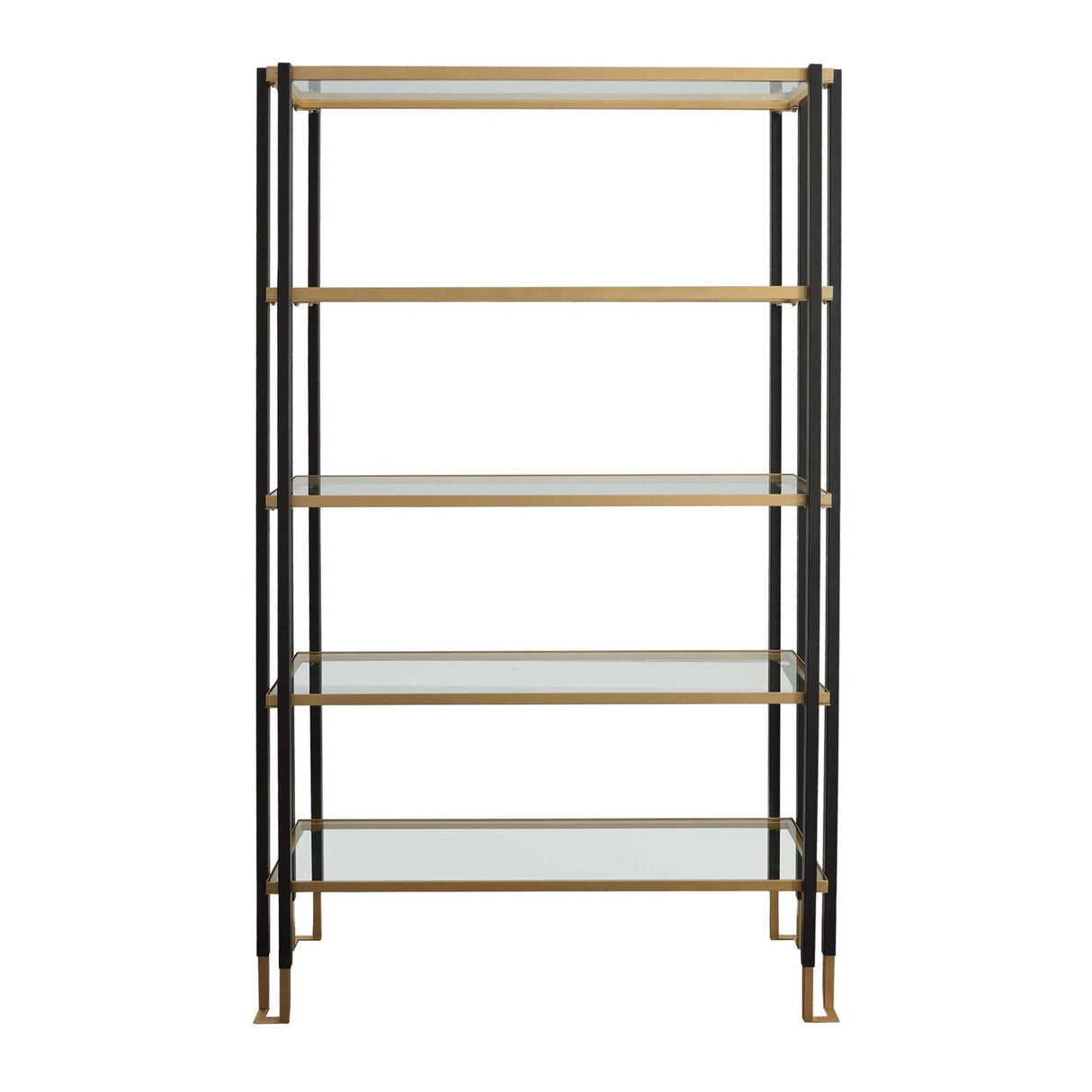 Modern European furniture - Black & Gold Framed Bookshelf - www.oroa.com