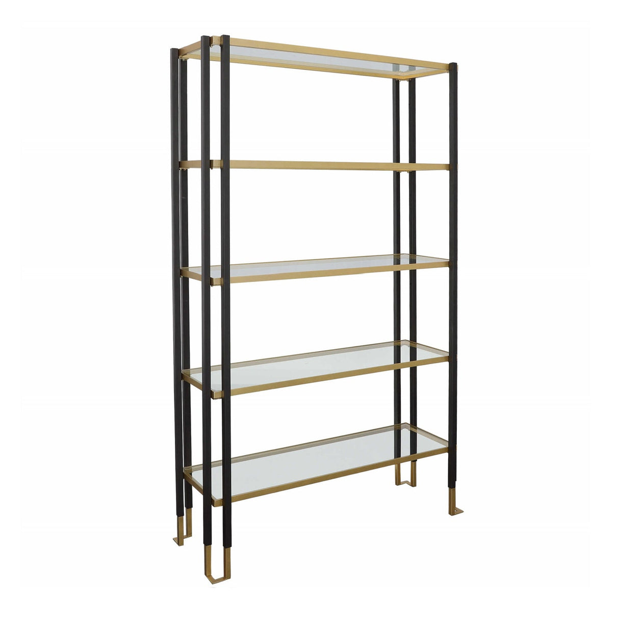 Modern European furniture - Black & Gold Framed Bookshelf - www.oroa.com