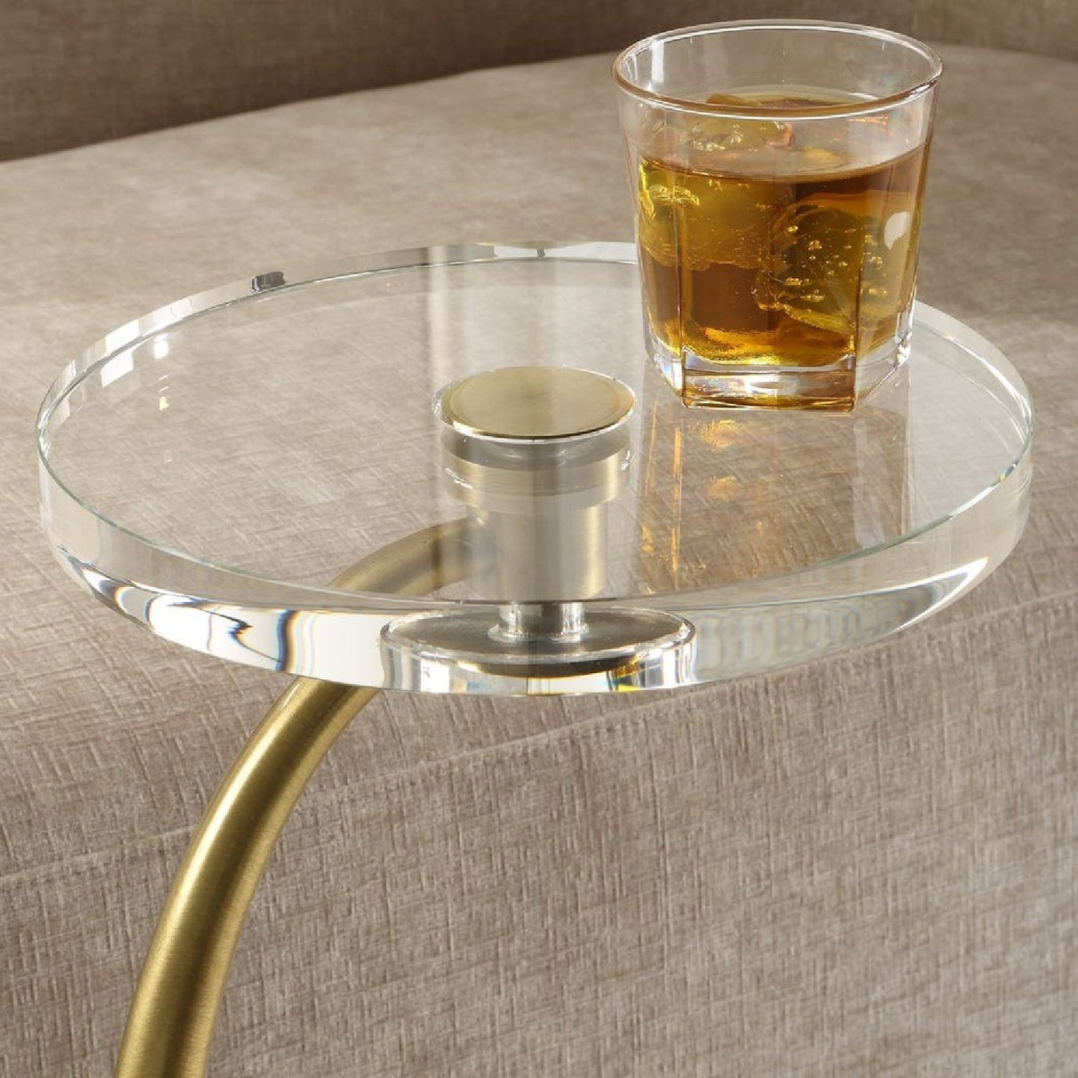 Modern European furniture - Round Crystal Drink Table - www.oroa.com