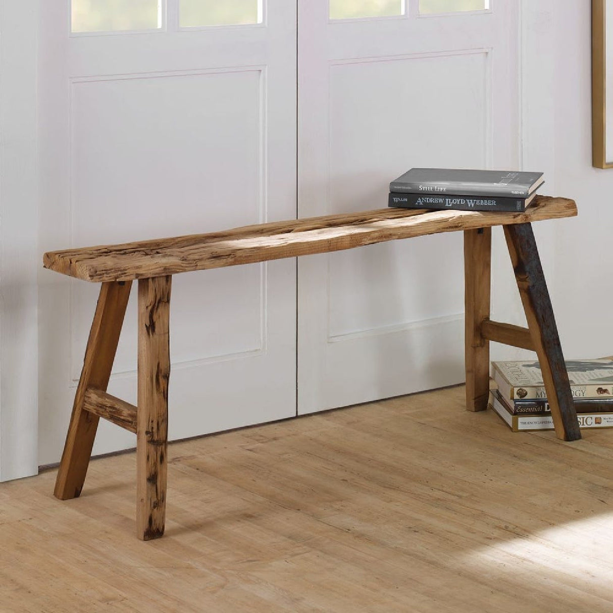 Rustic Pine Wood Bench by Uttermost Paddock, alternate view 2
