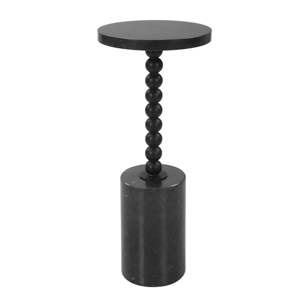 Black Marble Drink Table by Uttermost Bead
