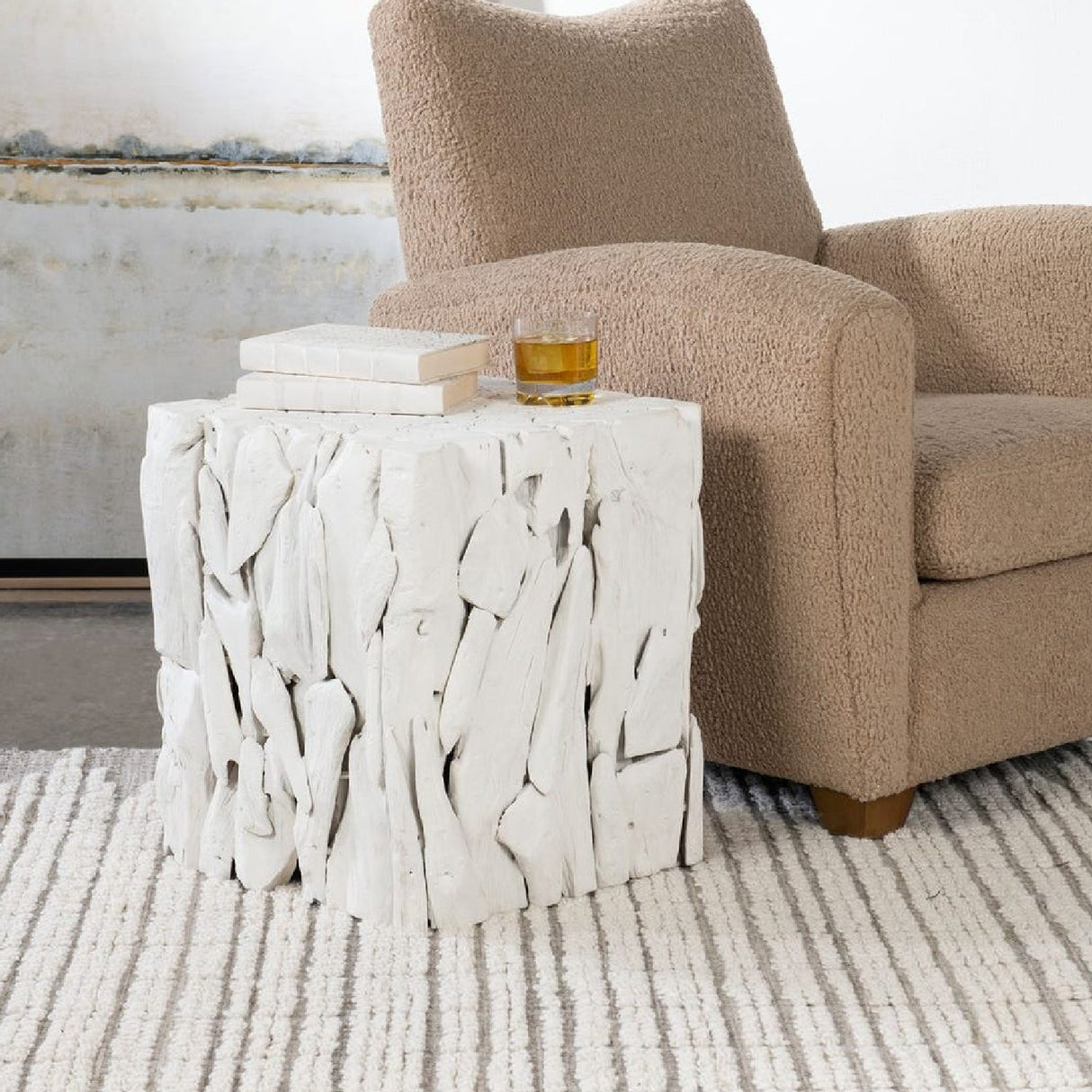 Modern European furniture - Teak Root Side Table - www.oroa.com