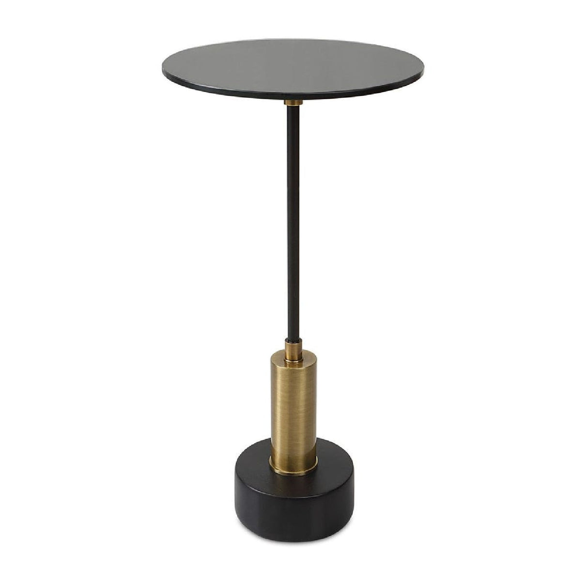 Black Glass Pedestal Accent Table by Uttermost Spector