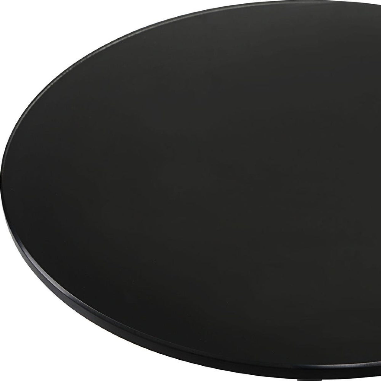 Black Glass Pedestal Accent Table | Oroa.com