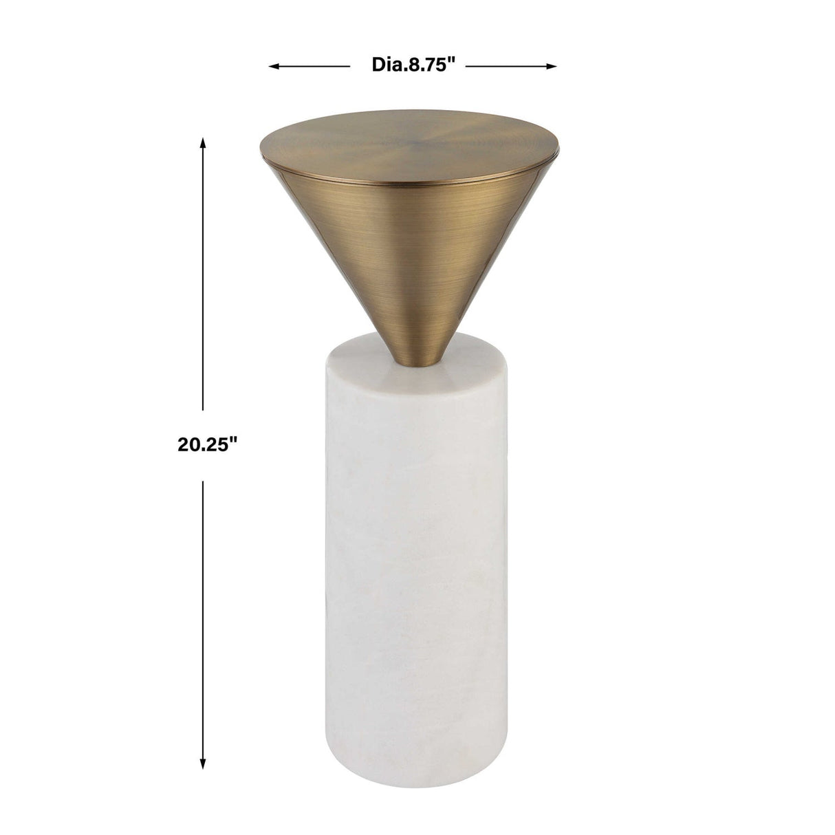 Modern European furniture - Conical Brass Top Drink Table - www.oroa.com