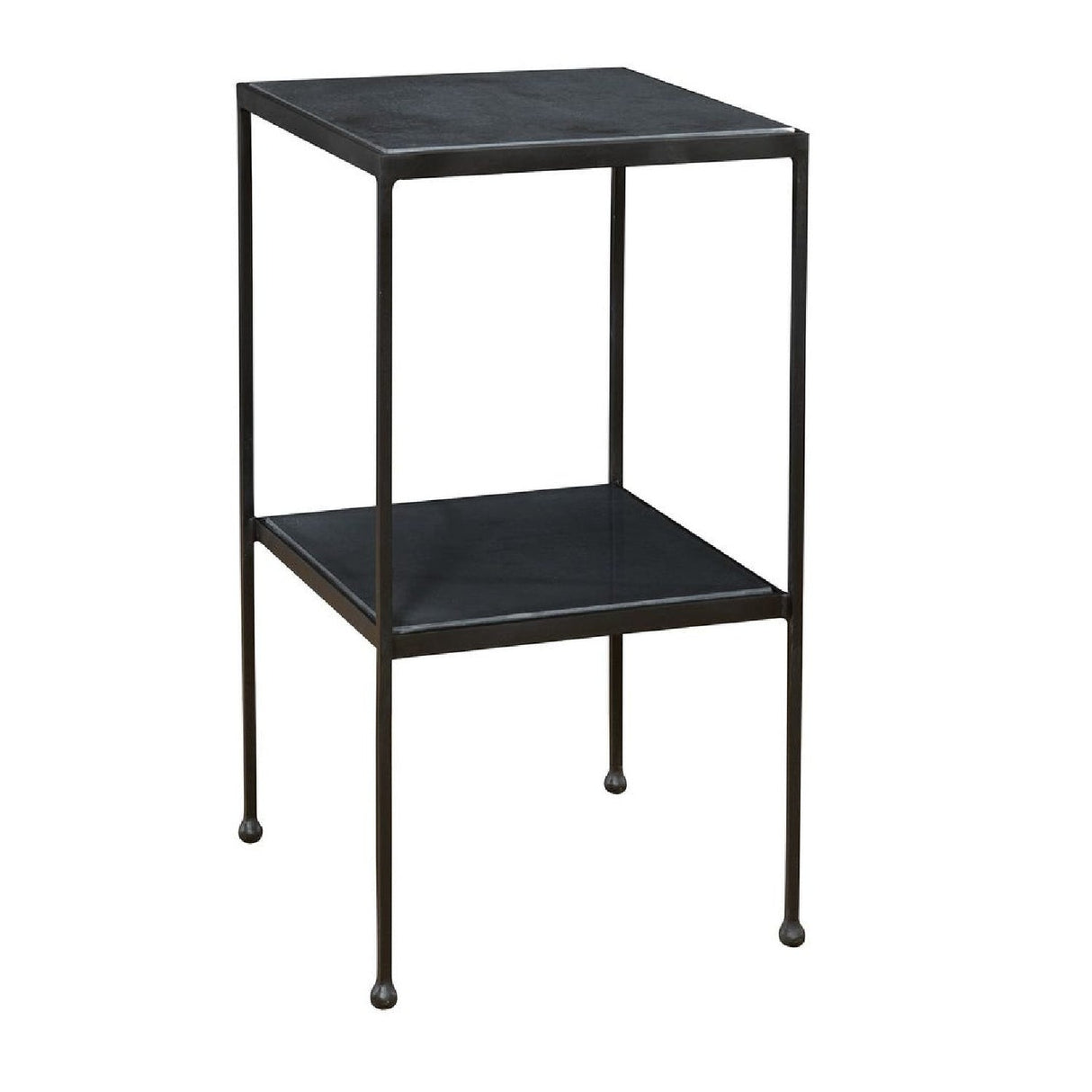 Square Black Marble Accent Table by Uttermost Sherwood, alternate view 3